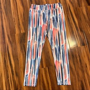Gymboree girls striped athletic leggings size xl